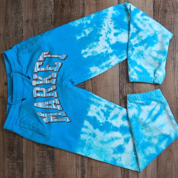 Market by Chinatown Smiley Tie-Dye Joggers Sweatpants Size Medium In Blue - Picture 1 of 7